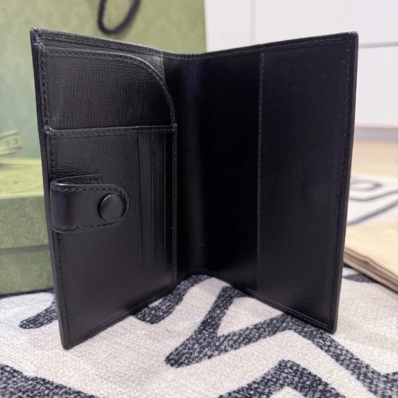 SOLD - Gucci Leather-Trimmed Monogrammed ECONYL Passport Case *Authentic* - Picture 4 of 9